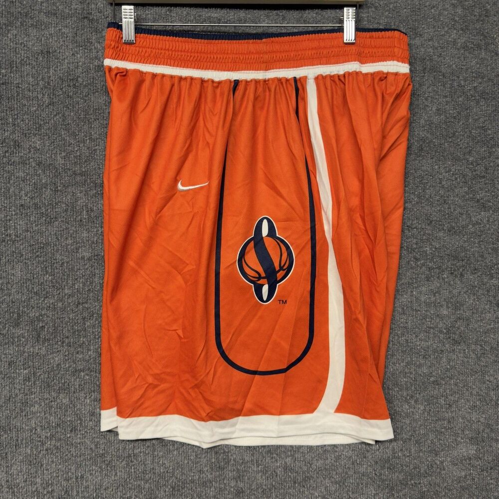 Vintage Nike Team Syracuse Basketball Shorts Mens Size 2XL Orange NCAA Y2K